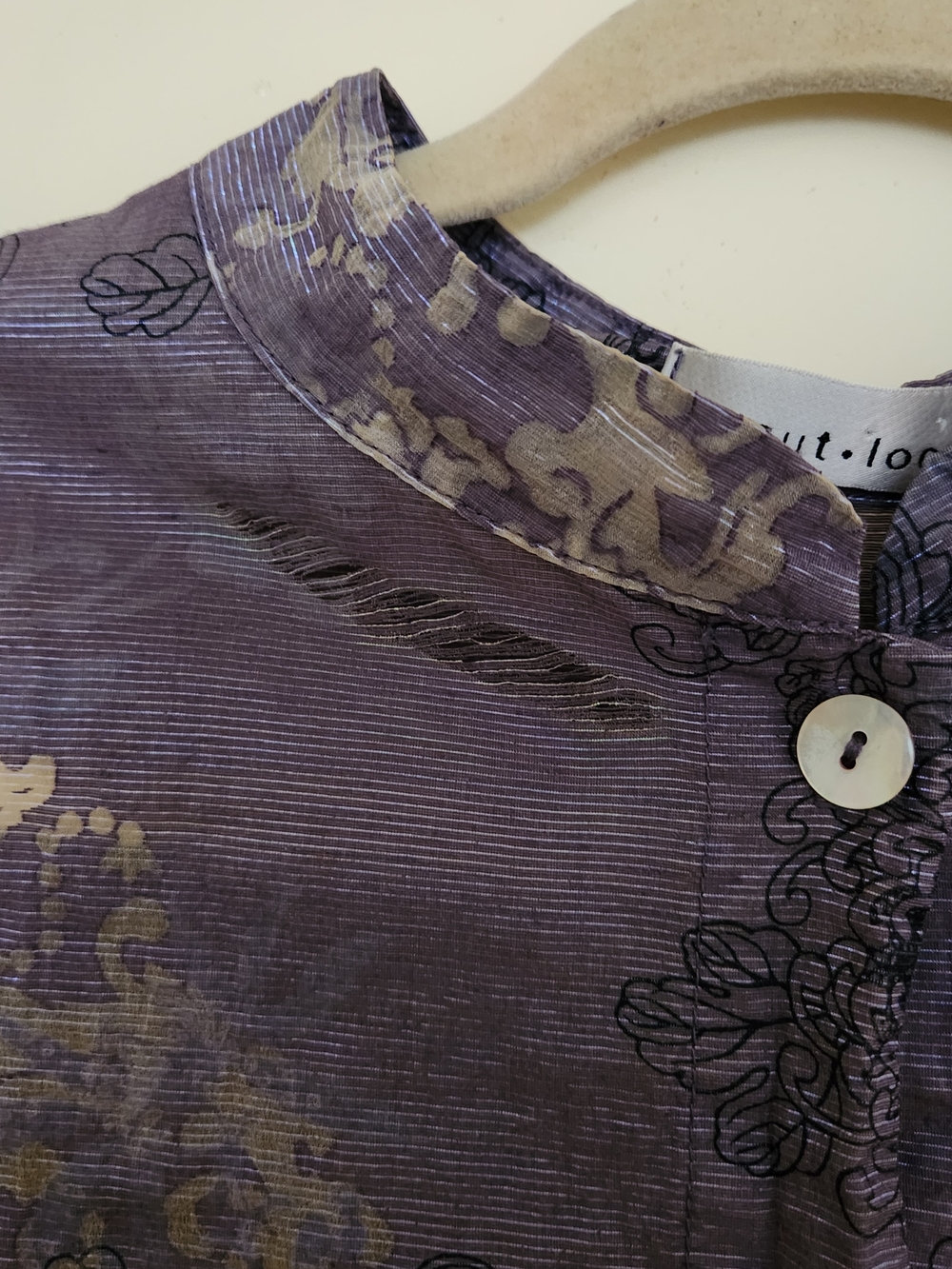 Vtg Linen Blend Sleeveless Oversized Tunic Dress Purple Art To Wear Lagenlook L - Picture 6 of 8